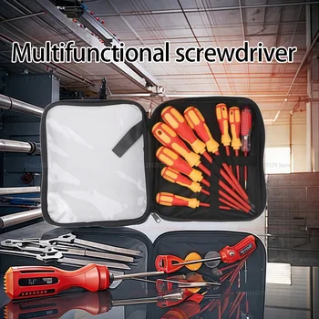 Cacciavite magnetico Set di cacciaviti Punte a taglio Phillips isolate Elettricista per utensili manuali per elettricisti Multifunzionale 1