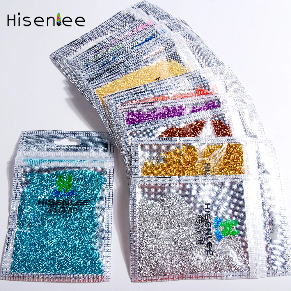 10g Mini Glass Small Beads 14Colors Caviar Beads 3D Nail Art Crystal Glitter  Rhinestones DIY Charms Nail Decorations 3