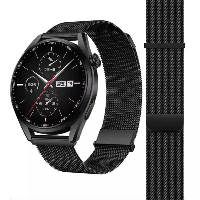 

Magnetic Strap for Huawei Watch4 /4pro/buds/gt3 46mm/gt2/2 Pro/gt 3pro Steel Watchband for Huawei Watch3 /3 Pro Milani Wristband