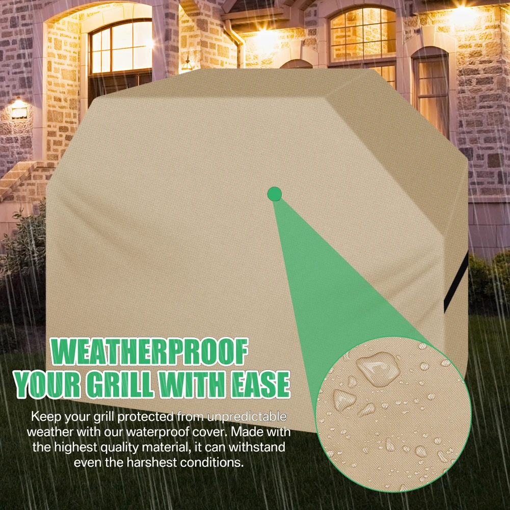 Weather-Resistant Waterproof BBQ Grill Cover - Durable Rip-Proof Protection