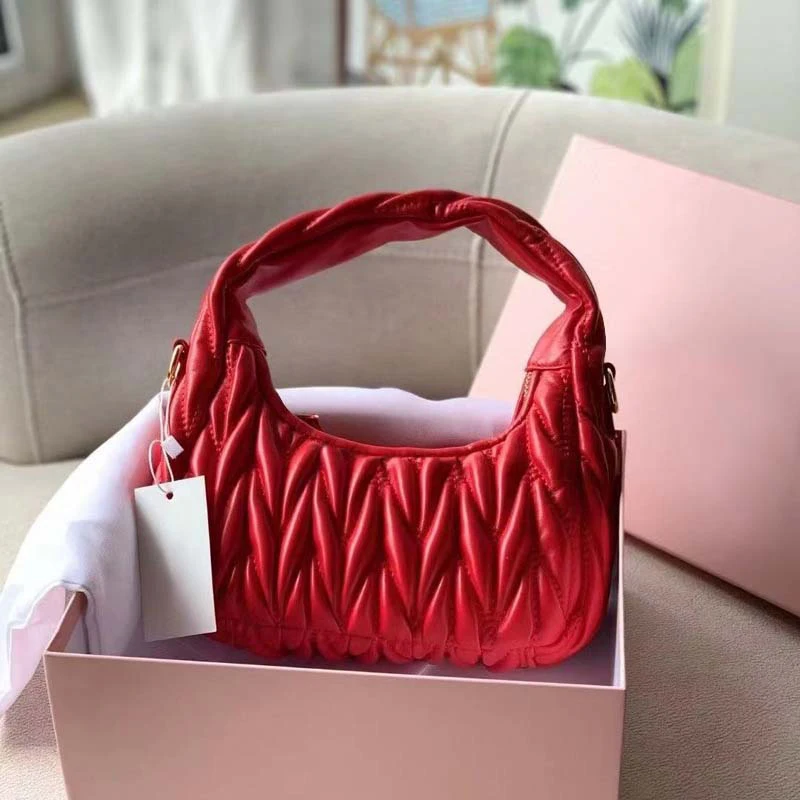 Luxury Brand Women's Bag Handbags for Women Designer Shoulder Messenger Crescent Underarm Clutche Y2k Party New Cloud Pleated