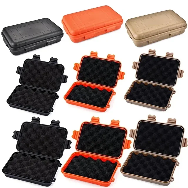 Boîte de survie scellée étanche en plastique, taille S/M/L, conteneur de Camping, boîte de rangement de voyage en plein air 1