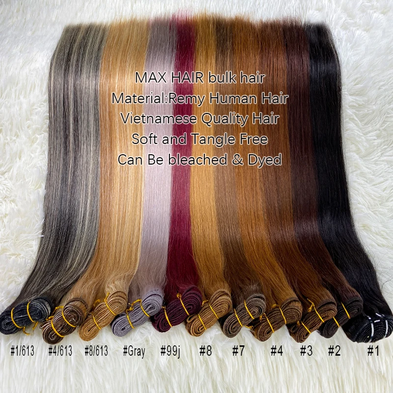 Straight Human Hair Weft Bundles European Remy Natural Human Hair Extension 18"-30" Can Curly Weaves Blonde For Salon