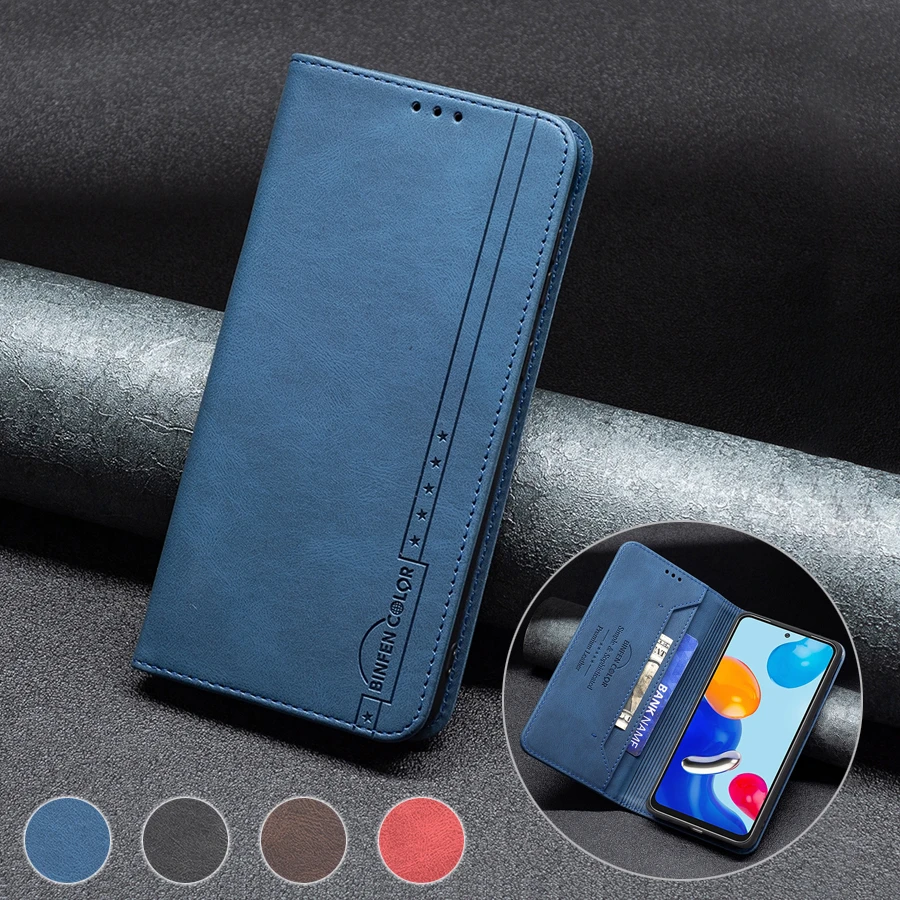 Wallet Flip Case For Xiaomi Redmi 10 10C 9 9A 9C 9T Note 11S 11E 11 Pro 10S 10 Pro 9 Pro Mi Poco X3 F3 M4 Pro X4 Pro 11T 12 Lite iphone 11 Pro Max leather case