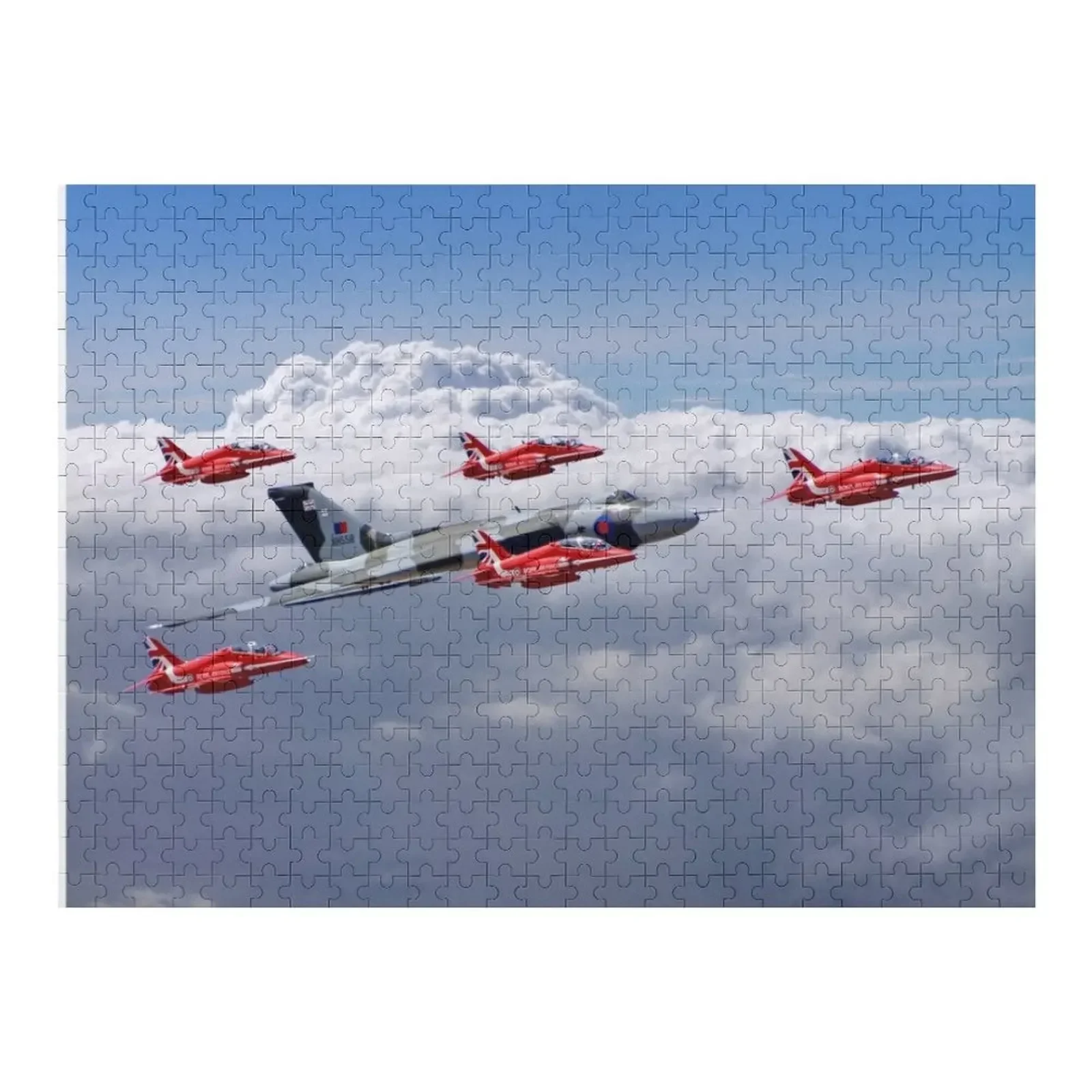 Final Vulcan Flight With The Red Arrows - 3 Jigsaw Puzzle Customized Photo Personalized Baby Object Personalized Gifts Puzzle
