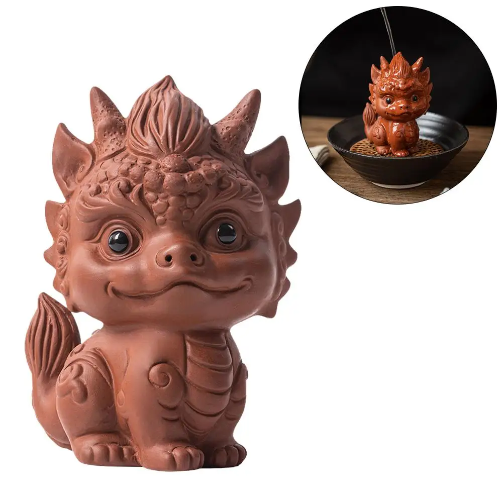 

Миниатюрная Статуя Дракона, фигурка чайного питомца, миниатюрная Статуя Дракона, китайская коллекция Qianly Q6z2