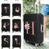 Travel Essentials Suitcase Cover Rose Gold Letter Print for 18-32 Inch Traveling Accessories Bag Trolley Luggage Protective Case 1