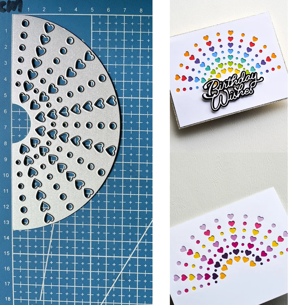 Lucky Goddess Metal Cutting Dies Hearts Shining Arch Fai Da Te Scrapbooking Album Fotografico Decorativo Goffratura Carta Artigianato