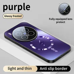 Magnetic Magsafe Matte Frosted Case with Camera Lens Protection & Wireless Charging Compatibility for Vivo X300 Pro (Purple)