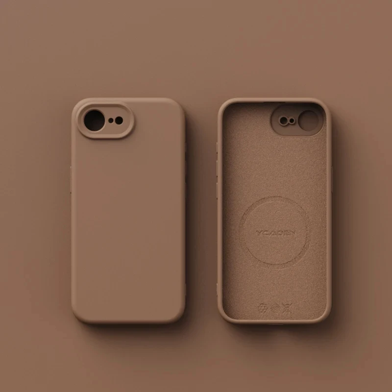 Luxury Magnetic Soft Liquid Silicone Phone Case with Matte Skin Feel Back Cover