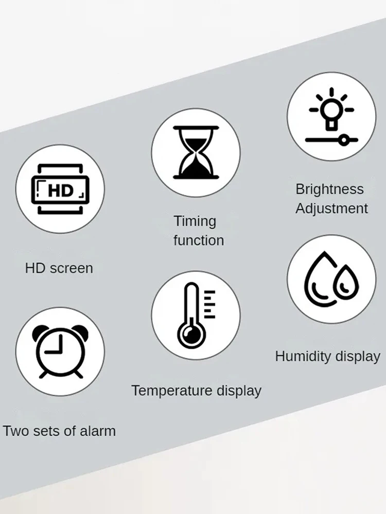 Large Digital Wall Clock Temperature and Date Week Display Night Mode Table Alarm Clock 12/24H Electronic LED Timing Func wall clock digital wall clock