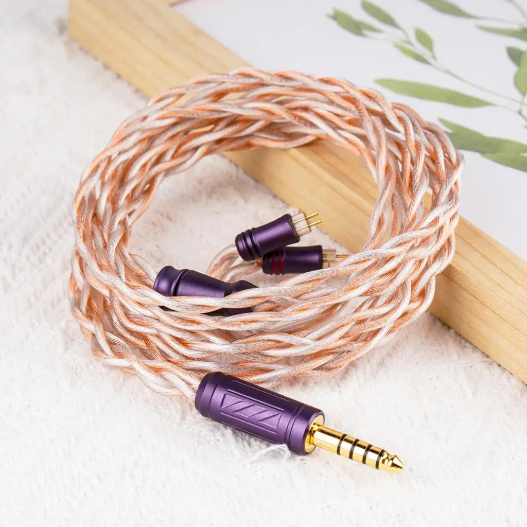 未開封・NICEHCK AceComet LTD 2pin 4.4mm純銀プラグ Nicehck-trispc hifiイヤホンケーブル、銀メッキ銅線、2ピン