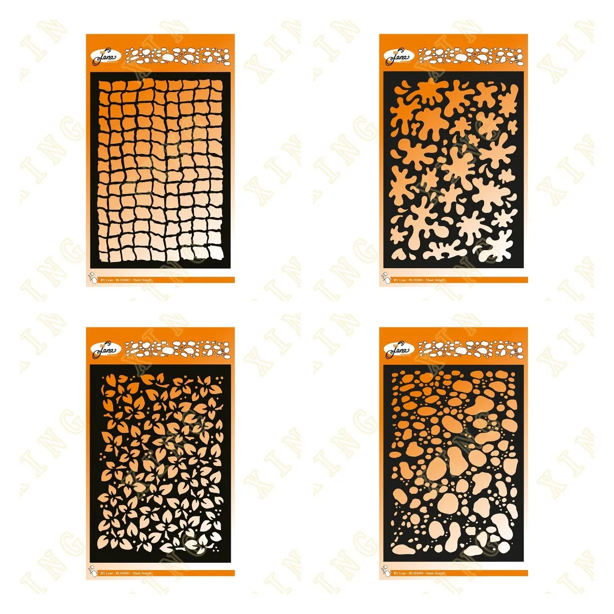 

New Arrival Stones Splatter Leaves Grid Diy Layering Stencils Painting Scrapbook Coloring Embossing Album Decorative Template