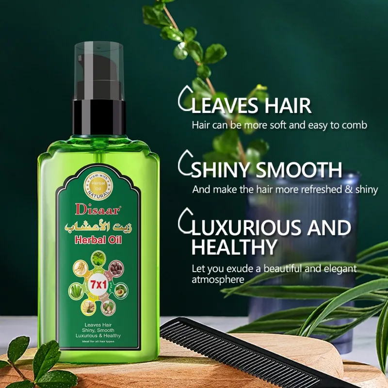 Pure Natural Herbal Oil Hair Treatment 120ml Damaced Repair and Reduce Bifurcation Hair Growth Care Oil