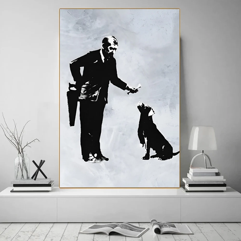 Urban Graffiti Abstract Art Canvas - Girl With Balloon Wall Decor