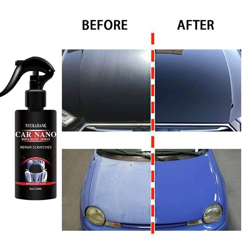 Car Scratch Repair Nano Spray 50/100ml Anti Scratch Hydrophobic Polish Nano Coating Water Displacing Polishing Wax Car Accessori images - 6