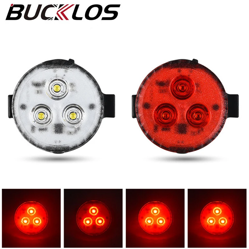 

BUCKLOS Bike Light USB Rechargeable Taillight Riding High Brightness Lighting Night Warning Bicycle Lamp Waterproof Rear Light