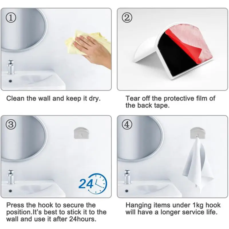 Wall Mounted Organizer 2/4/8/10Pcs Hat Holder Sticky Wall Mount Hook For Baseball Casual Hat Storage Box No Drilling Paste Portable Hanger