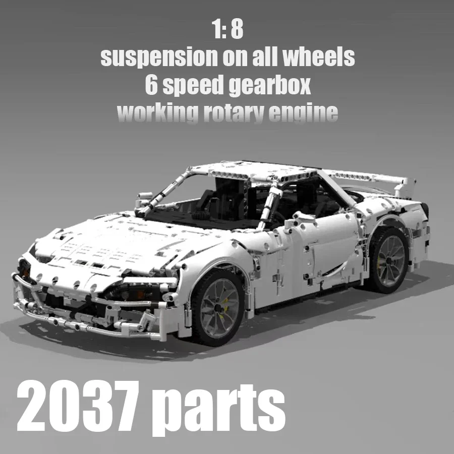 

building blocks moc car 1:8 bricks building models rx7