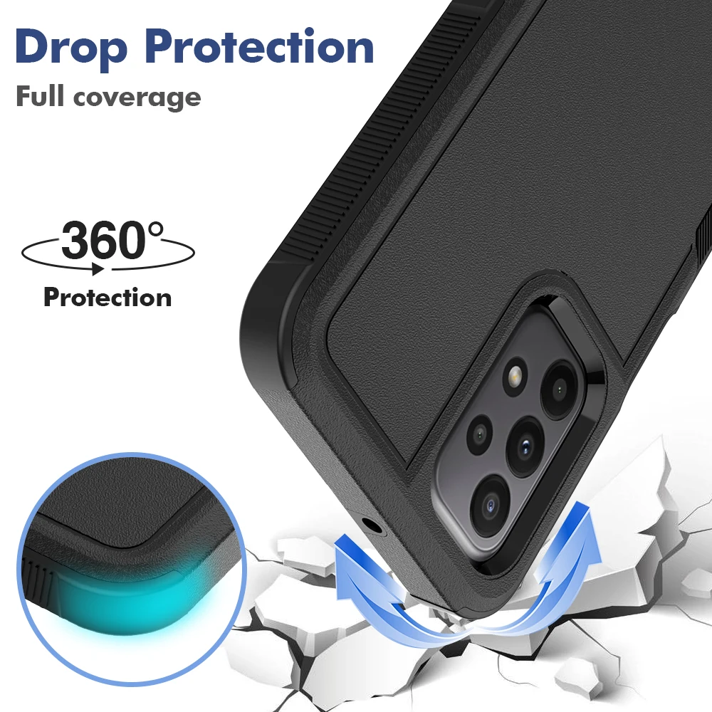 Durable Dual-Layer Shockproof TPU/PC Phone Case - Hybrid Armor Shell
