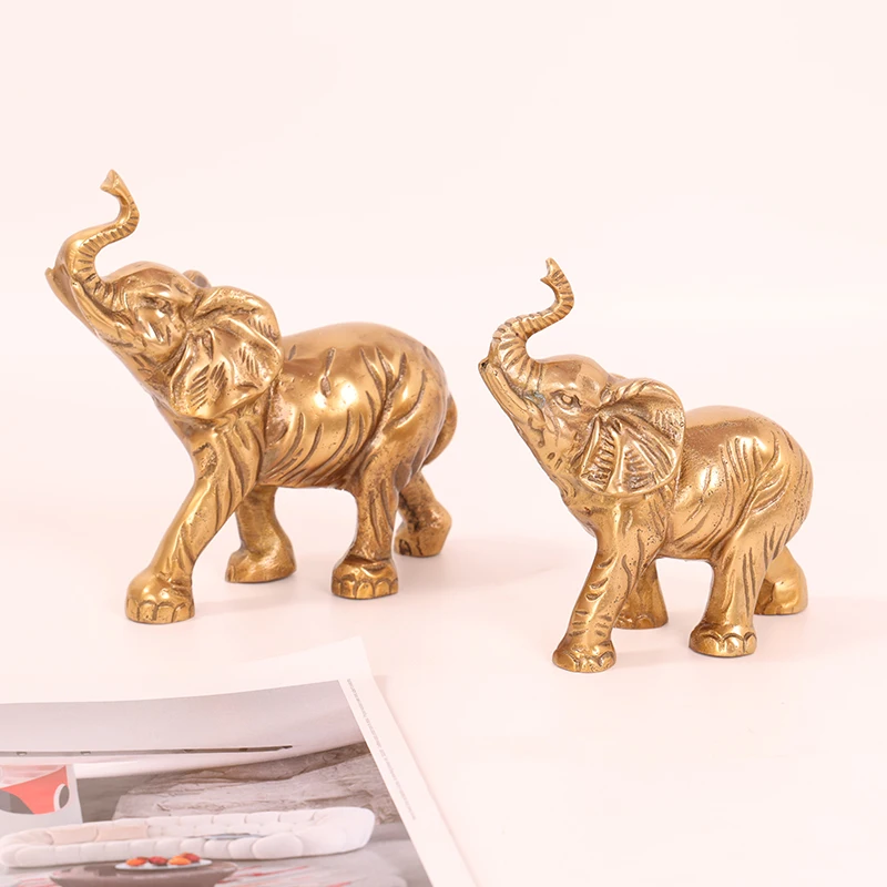 

Brass Elephant Decoration Office Lucky Decoration Household TV Cabinet Living Room Entrance Crafts