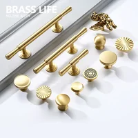 Brasslife มือจับเฟอร์นิเจอร์ทองเหลืองกลมสีทองสำหรับลิ้นชักตู้ที่เก็บเครื่องครัวตู้เสื้อผ้าลูกบิดประตูตู้รองเท้า 2