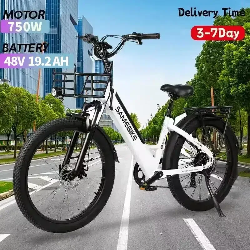 

Mountain Electric Bicycle 750W Motor 48V14Ah Battery Mileage 100KM 26*3Inch Tire Electric Bike Adult City Road Communing Ebike