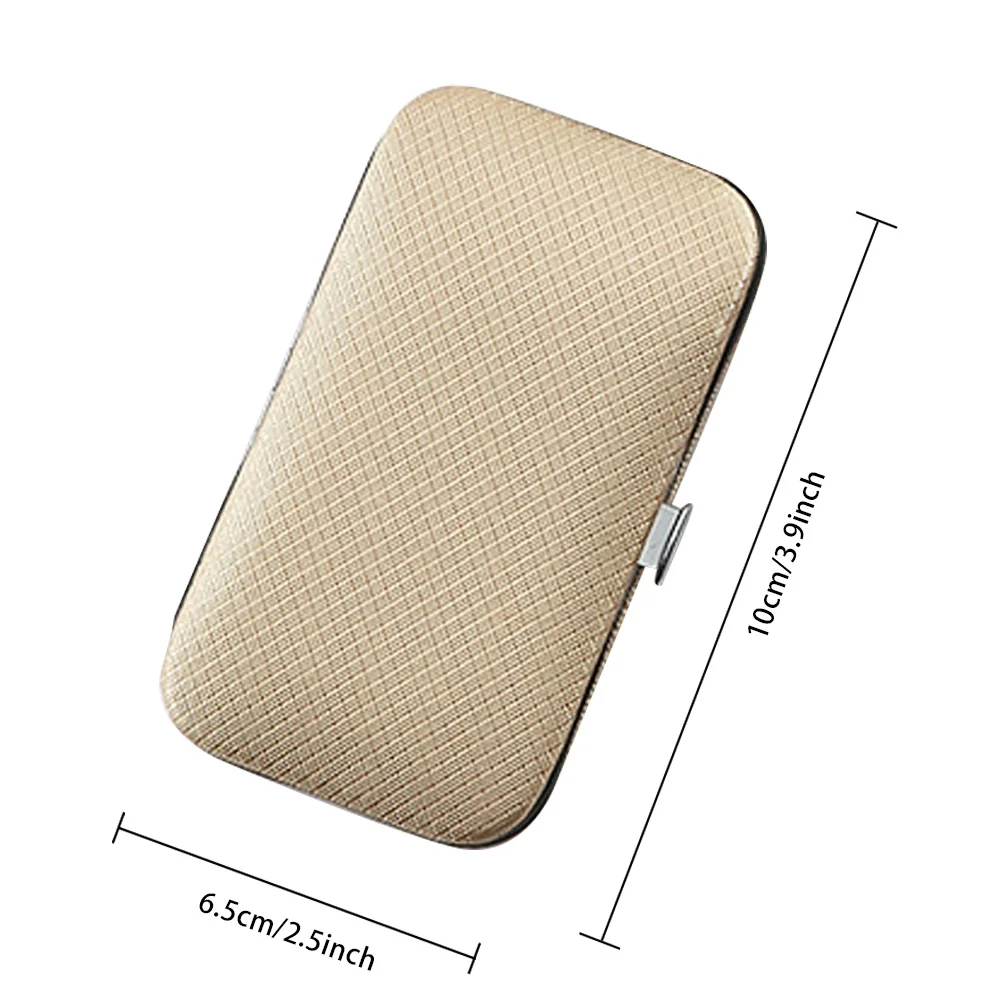 스테인레스 스틸 매니큐어 세트, 전문 손톱깎이 키트, 페디큐어 도구, 가정용 휴대용 트리머 케이스, 화환 문자 패턴, 8 개