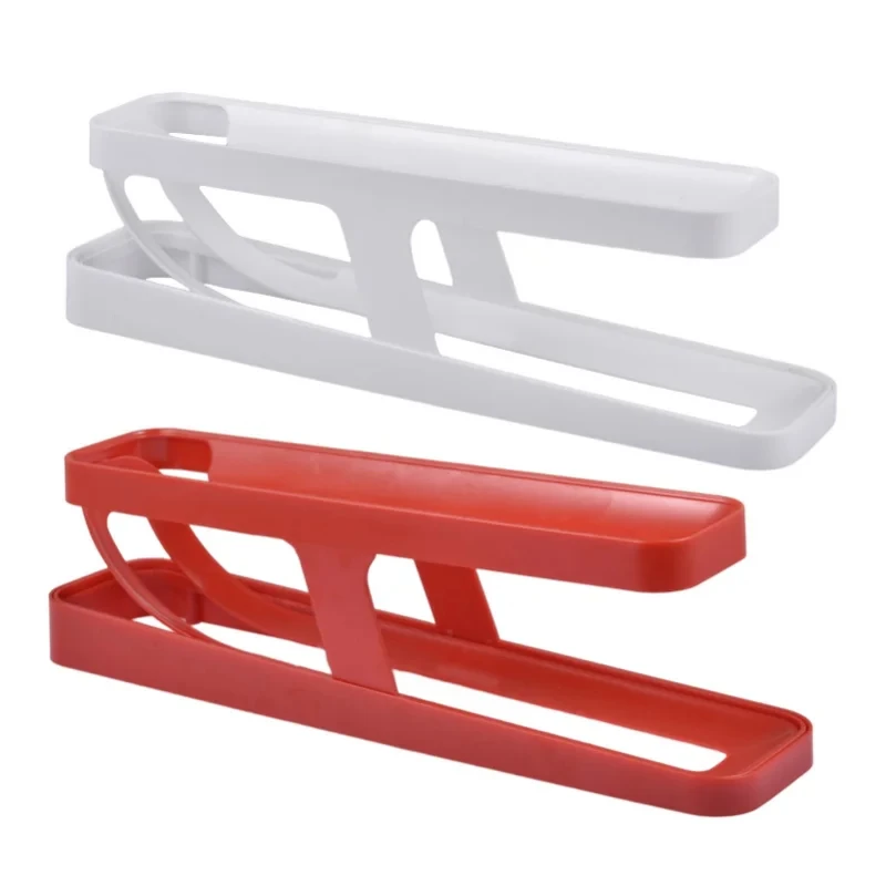 Egg Storage Box Automatic Scrolling Rack Holder Refrigerator Eggs Dispenser For Kitchen