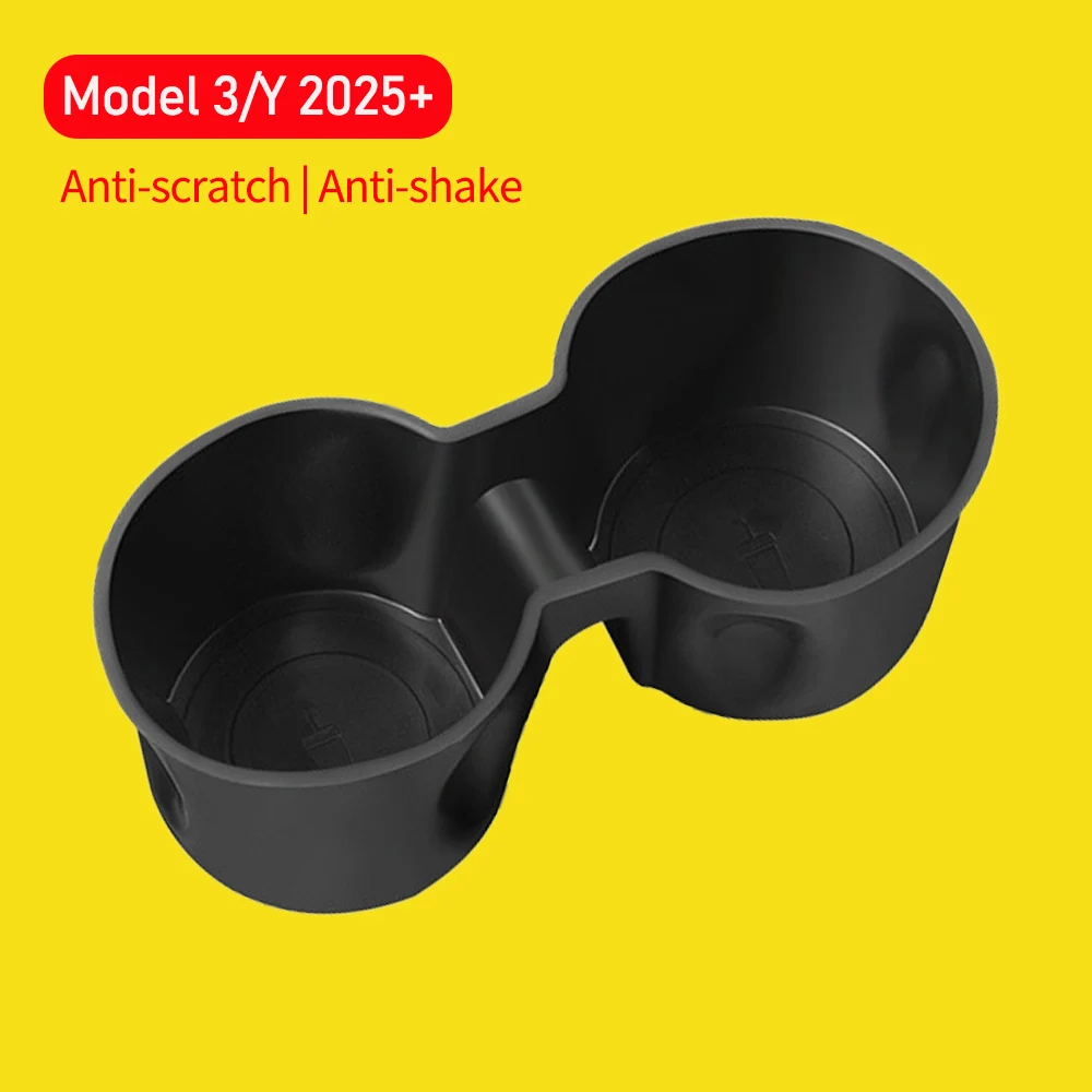 Cup Holder for Tesla Model 3 Y Juniper 2025 Center Console Storage Box Armrest Organiser Non-slip Phone Holder Car Accessories