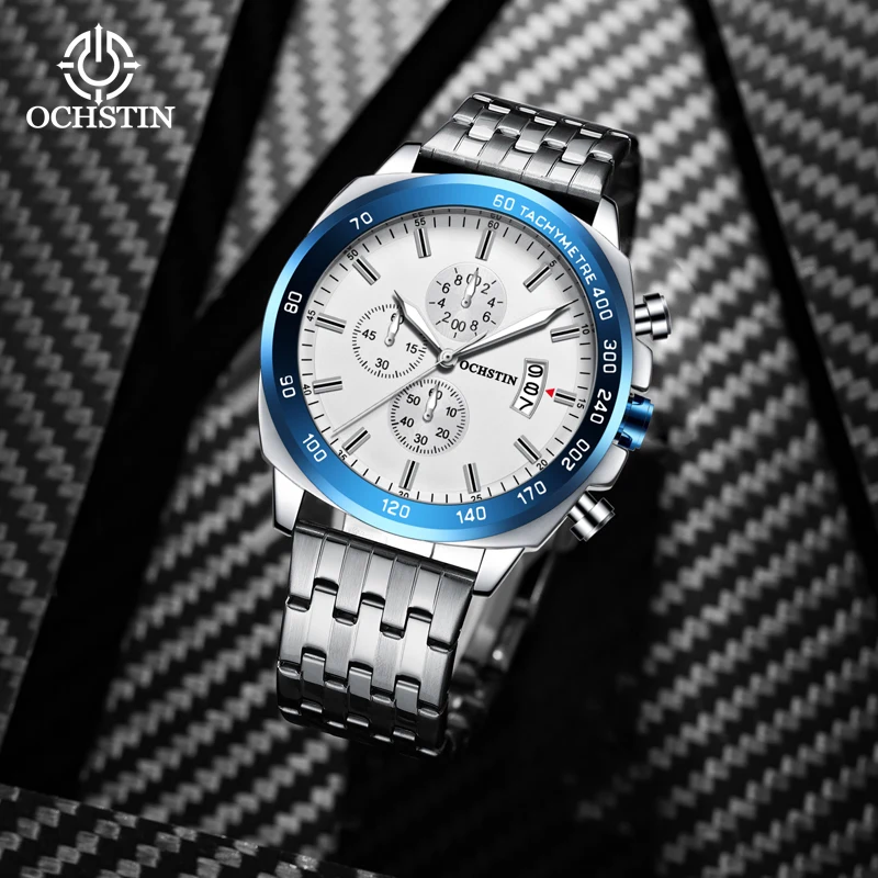 OCHSTIN Trend Gorgeous Waterproof Watch Multifunction Quartz Movement New 2024 Pilot Series Men's Quartz Watch