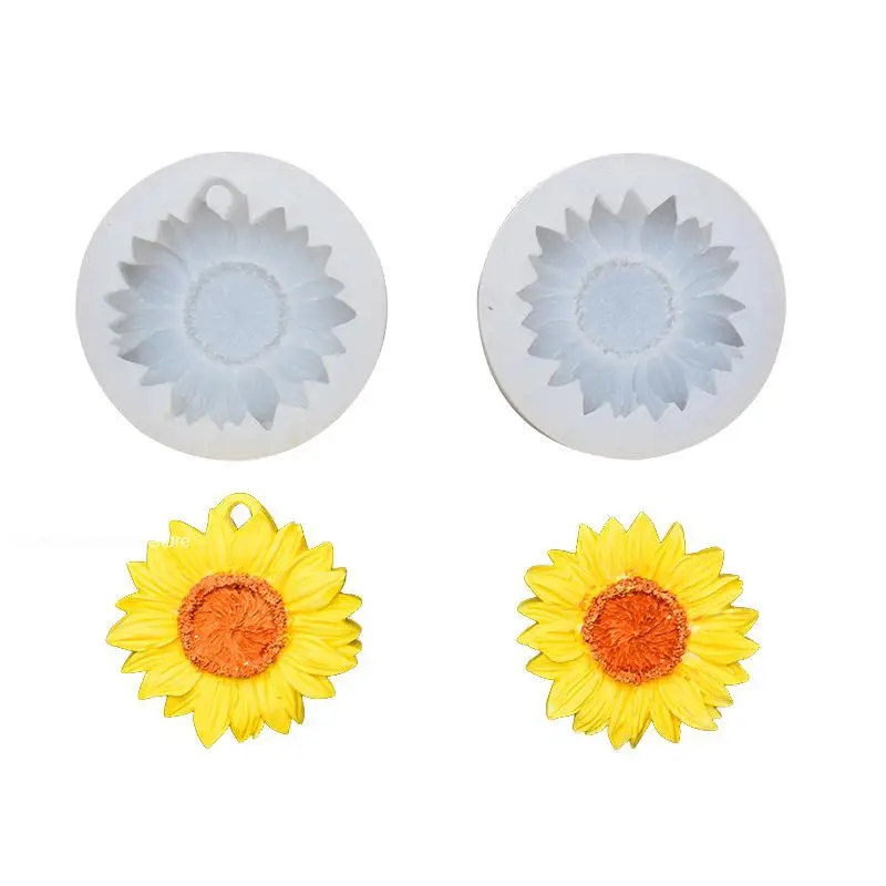 Stampo In Silicone Sunlower A 9 Cavità Per Saponi E Candele: Forma Di Fiore, Per Uso Fai Da Te - 4