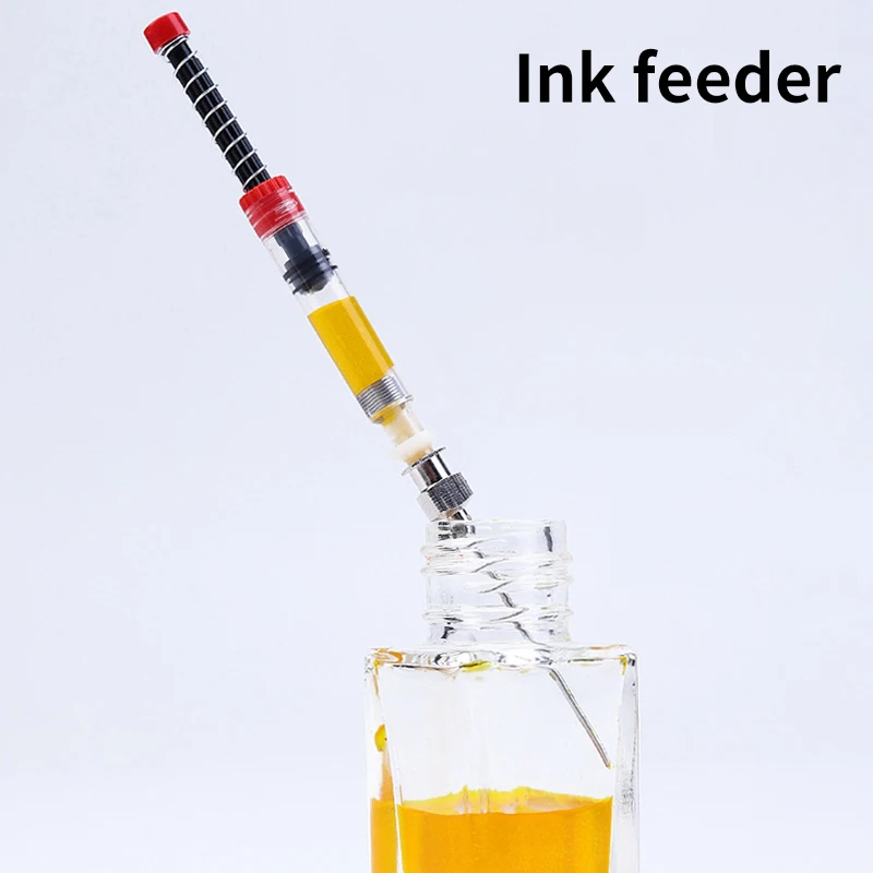 

4pcs Fountain Pen Ink Cartridge Converter Filler Syringe Tool For Ink Supplies Bottled Cartridge Office School Stationery