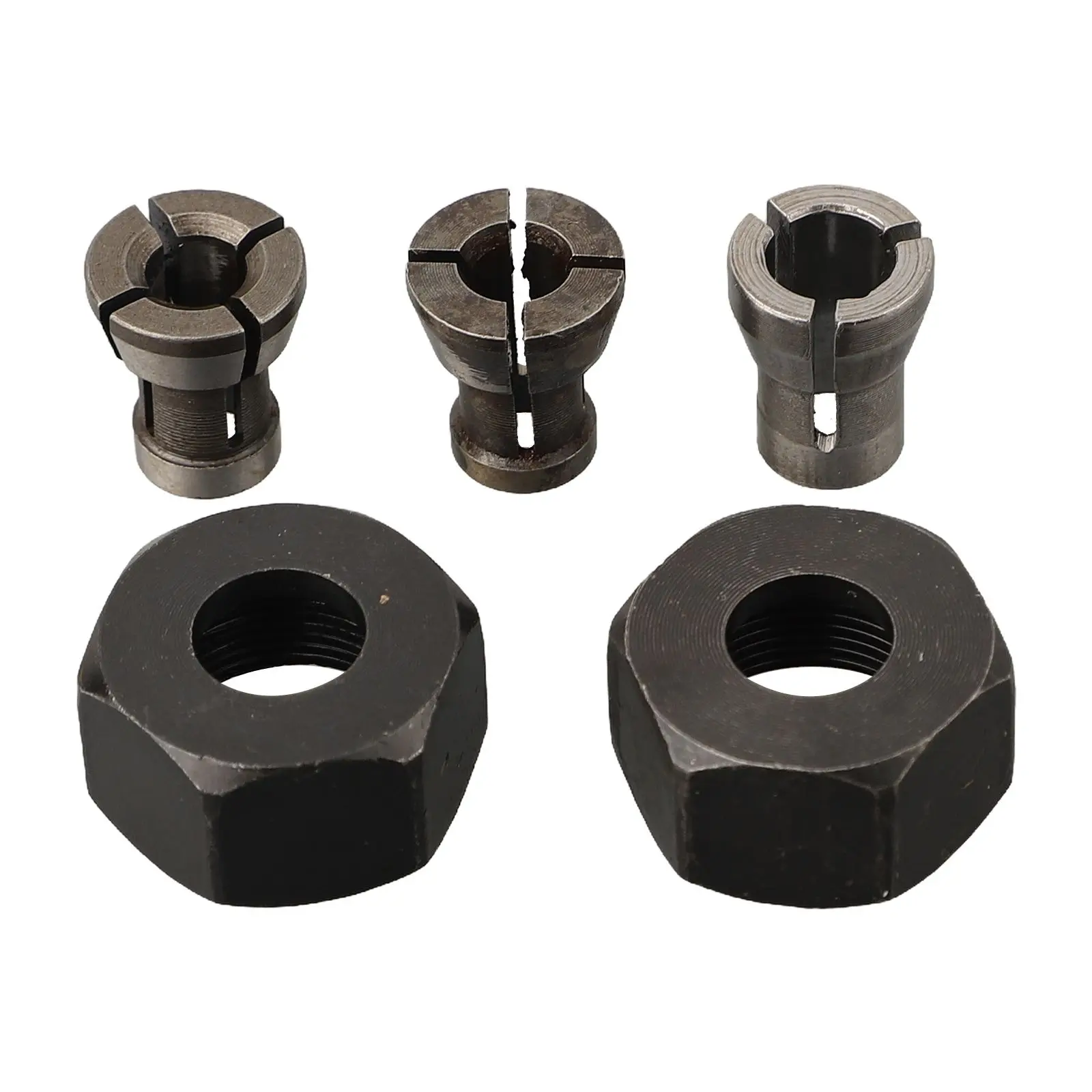 1 Set M17 6/6,35/8mm Spannzange Adapter Mit Mutter Carbon Stahl Gravur Trimmen Maschine Router fräser Zubehör