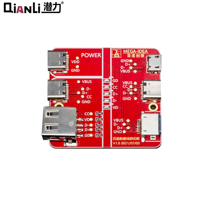 

Qianli USB Cable Tester Data Cable Test PCB Board For iPhone Android USB Type-C Lightting Date Cable On-Off Detection Tool