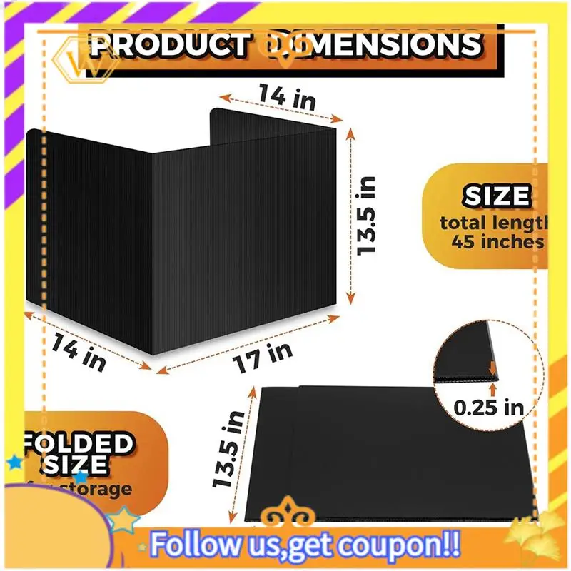 Latest-Student Desk Dividers-Waterproof Plastic Learning Bucket Dividers, Classroom Folders Teacher Supplies Easy-To-Clean