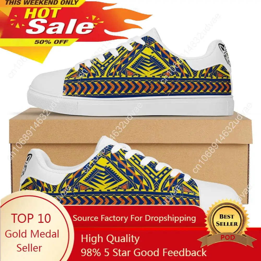 

Good Quality Polynesian Samoa Tribal Sia Flat Sneaker Printed Custom Fashion Walking Sport Shoes Light Women Running Shoes