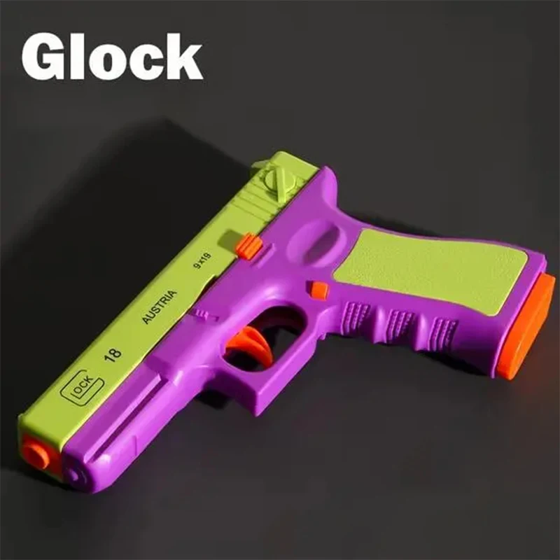 

Glock 1911 Soft Bullet Toy Pistol, Continuous Shot Ejection, Empty Hanging, Automatic Reloading and Decompression