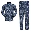 Men's Outdoor Multi-pocket Suit Blue Digital Clothing Wear resistant Breathable Work Clothes Men's Camping Hiking Hunting Suits 1