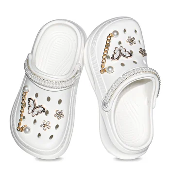 Kids Slip-On Clogs and Mules - Breathable, Waterproof, EVA Garden Shoes with Decorative Chain for Beach and Everyday Wear