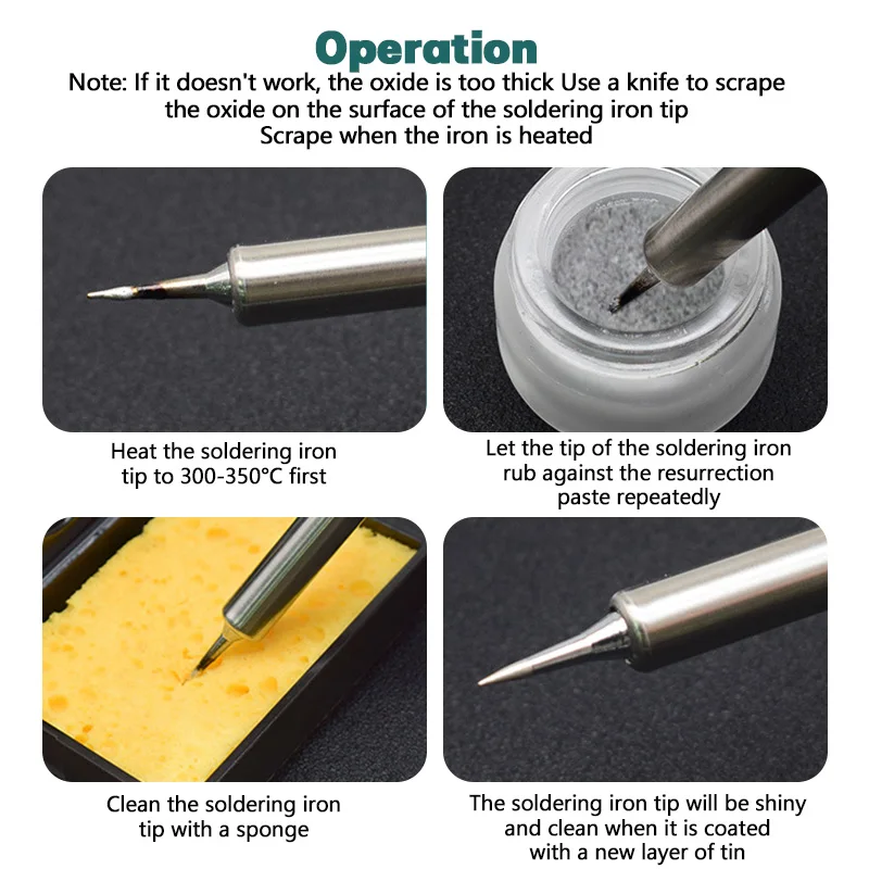 Soldering Tip Tinner Oxide Removal Cleaner Lead Free Oxidation Cleaning Paste For Enhanced Solder Performance 10g-60g_voghion.com