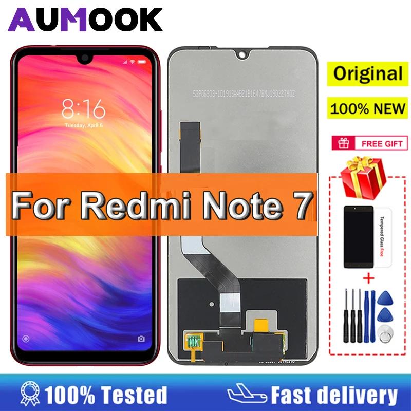 6.3 "Originale Per Xiaomi Redmi Note 7 Display Lcd Touch Screen Sostituzione Per Redmi Note 7 Pro Lcd Display Muslimex