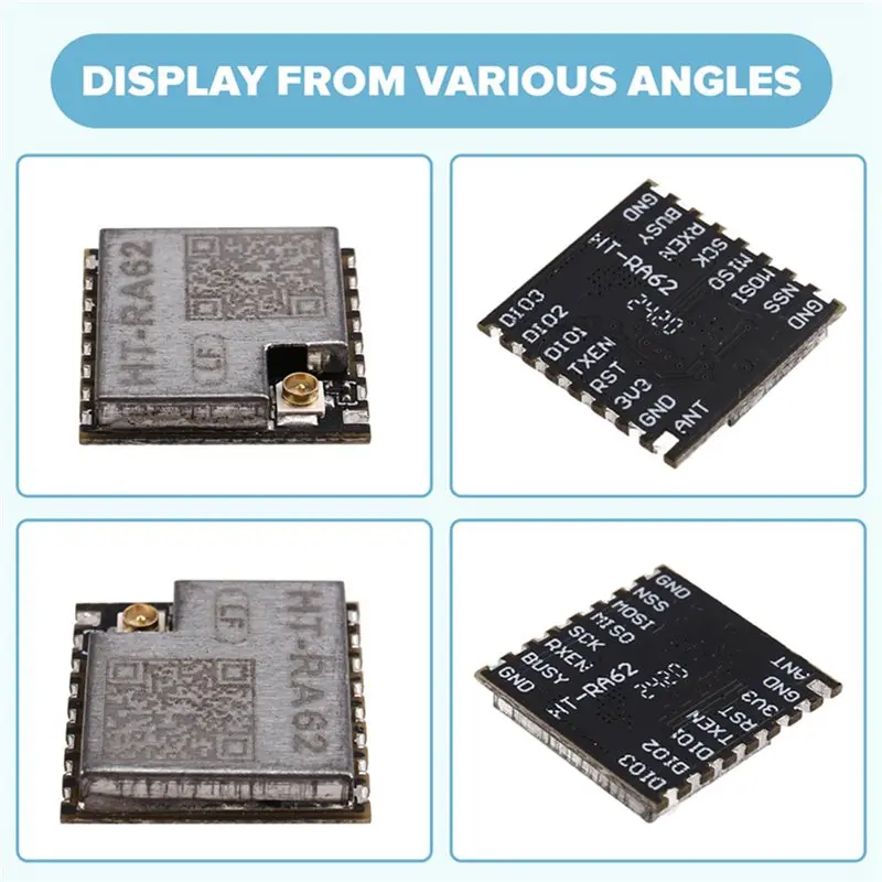【RECOMENDAR】10X HT-RA62 Lora 시리즈 모듈 SX1262 보조 개발은 Lorawan 프로토콜 433-510Mhz를 지원합니다.