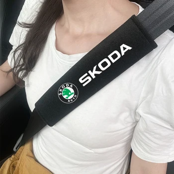 Auto Cintura di Sicurezza Pad Cinghia di Sicurezza Spalla Copertura Morbida Zerbino Accessori Per Skoda Yeti Kamiq Kodiaq Karoq Octavia Fabia Rapid Vrs Mk3