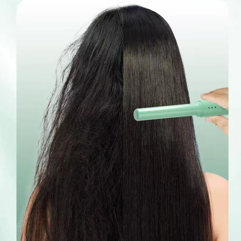 Portable Wireless Electric Heating Hair Combs Straight Curly Negative Ion Hot Straightener Comb Home Travel Women Styling Tools