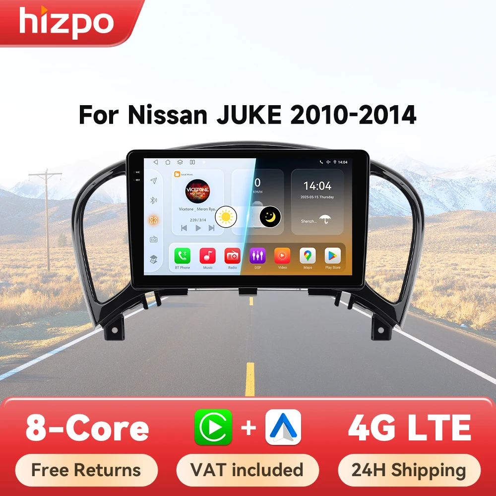 Autoradio 9 Android per Nissan Juke 2010-2014 Navi GPS Wifi BT mirrorlink
