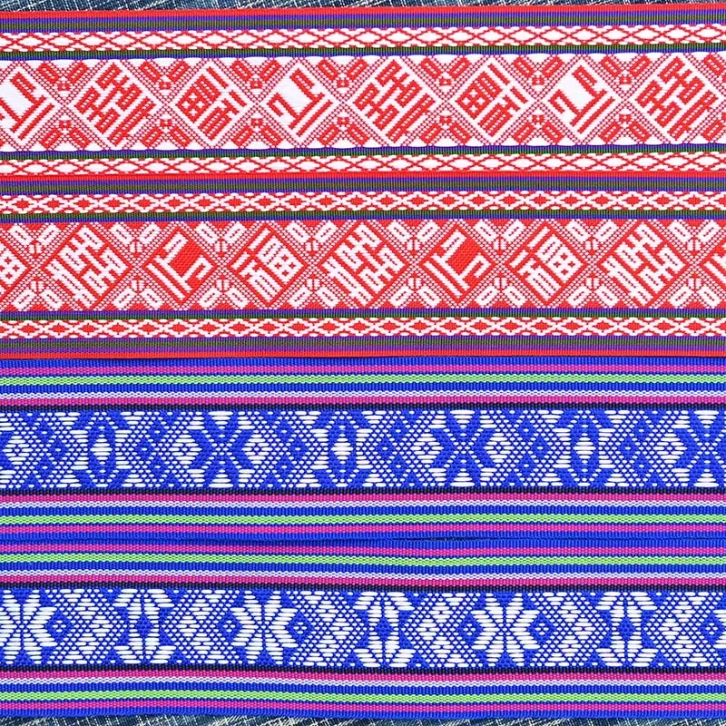 

5CM Wide 5Meters Long Chinese National Style Good Wishes Embroidered Lace Bordering Ornament Fabric Z004