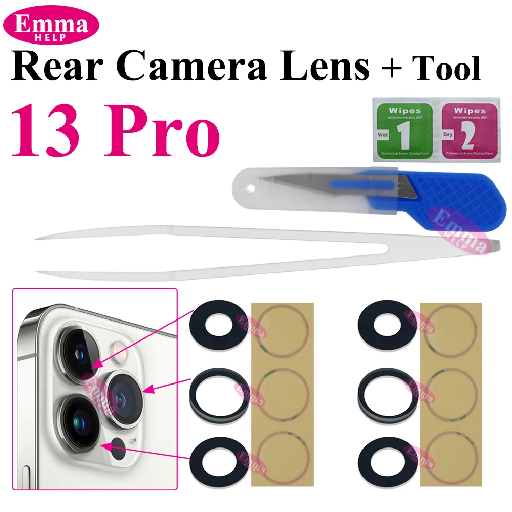 Back Camera Glass Replacement Kit - 2-Pack