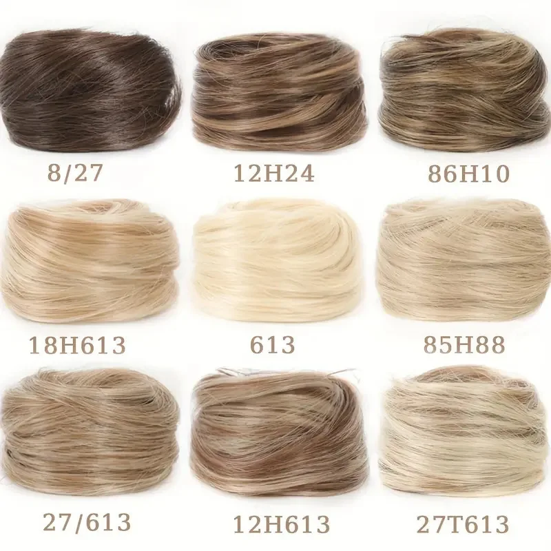 합성 고무줄 탄력있는 머리끈 다양한 색상의 내열성 번헤어 익스텐션 가발로 여성의 포니테일을 감싸는 제품