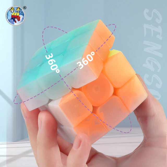 SENGSO Jelly Color Cute Cube 2x2 3x3 4x4 5x5 Magic Cubo Profession Puzzle High Quality Kid's Fidget Toys 3